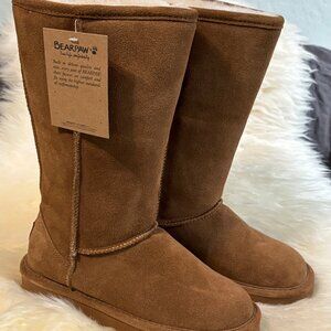 Bearpaw Elle Tall Boots, Hickory, Sz 6